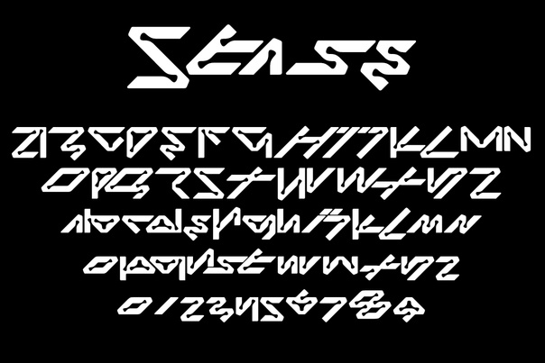 Пример шрифта Stase