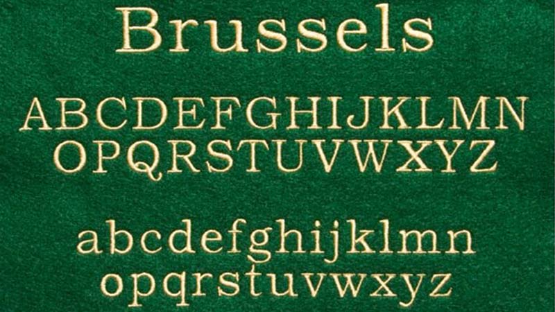 Пример шрифта Brussels Regular