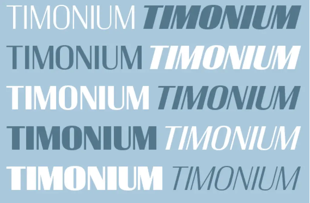 Пример шрифта Timonium