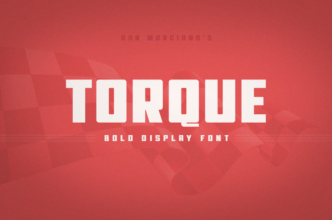 Пример шрифта Torque
