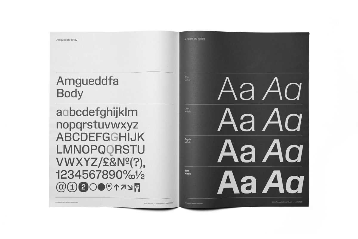 Пример шрифта Amgueddfa Body Thin