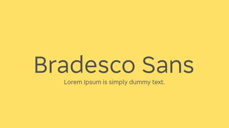 Пример шрифта Bradesco Sans Regular