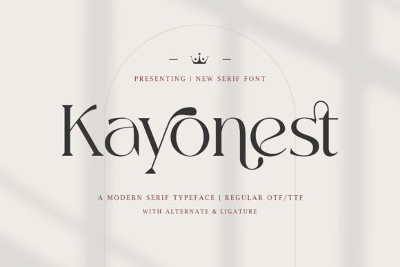 Пример шрифта Kayonest