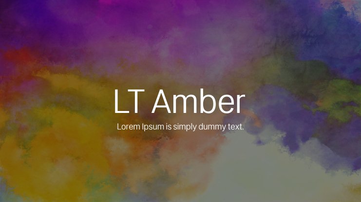 Пример шрифта LT Amber Condensed Light