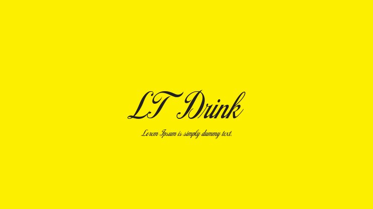 Пример шрифта LT Drink