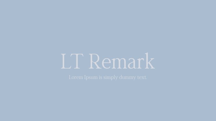 Пример шрифта LT Remark