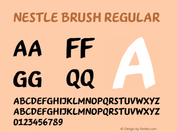 Пример шрифта Nestle Brush AR