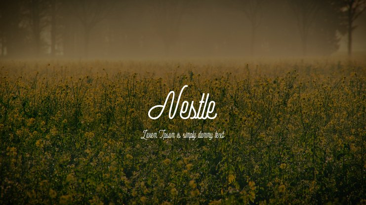 Пример шрифта Nestle Script AR