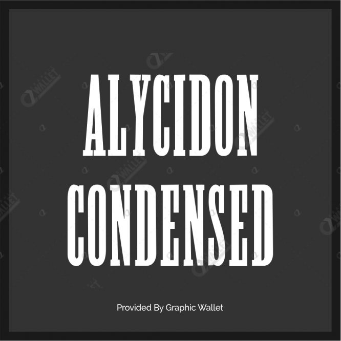 Пример шрифта Alycidon Condensed