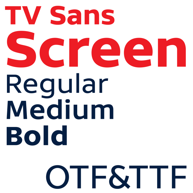 Пример шрифта TV Sans Screen