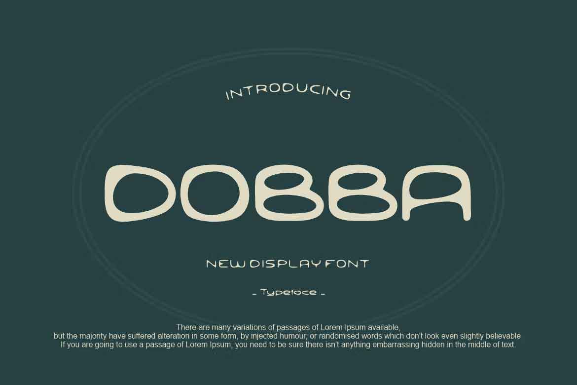 Пример шрифта Dobba