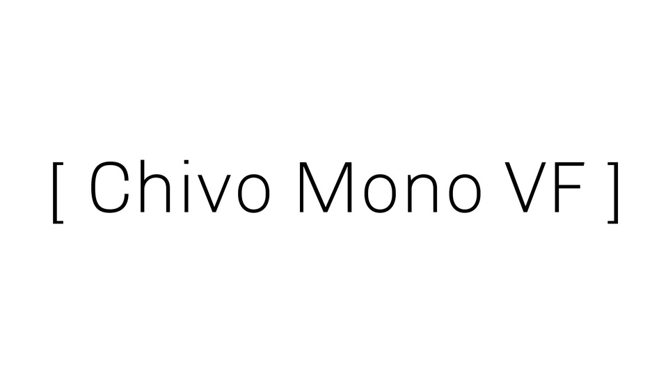 Пример шрифта Chivo Mono