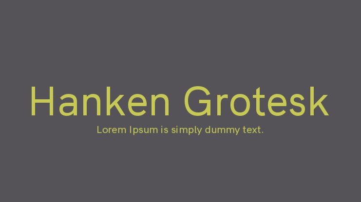 Пример шрифта Hanken Grotesk