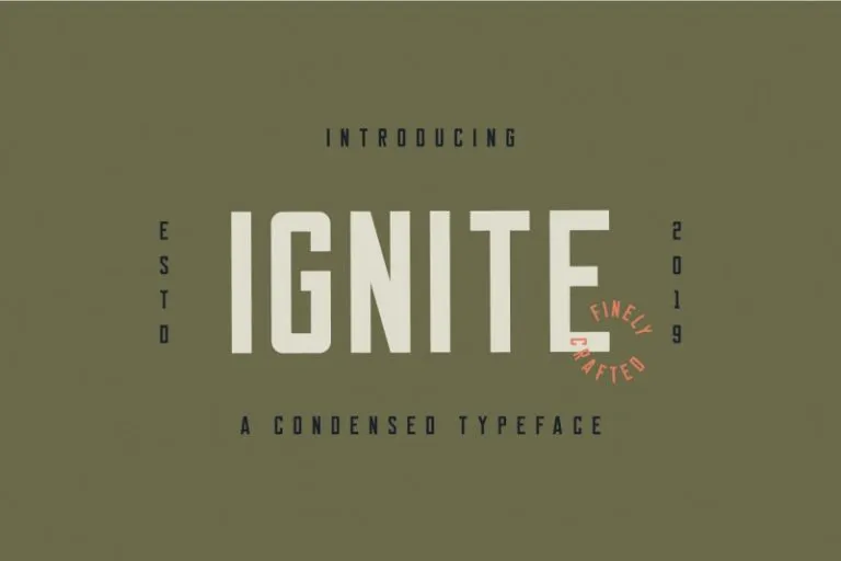 Пример шрифта Ignite
