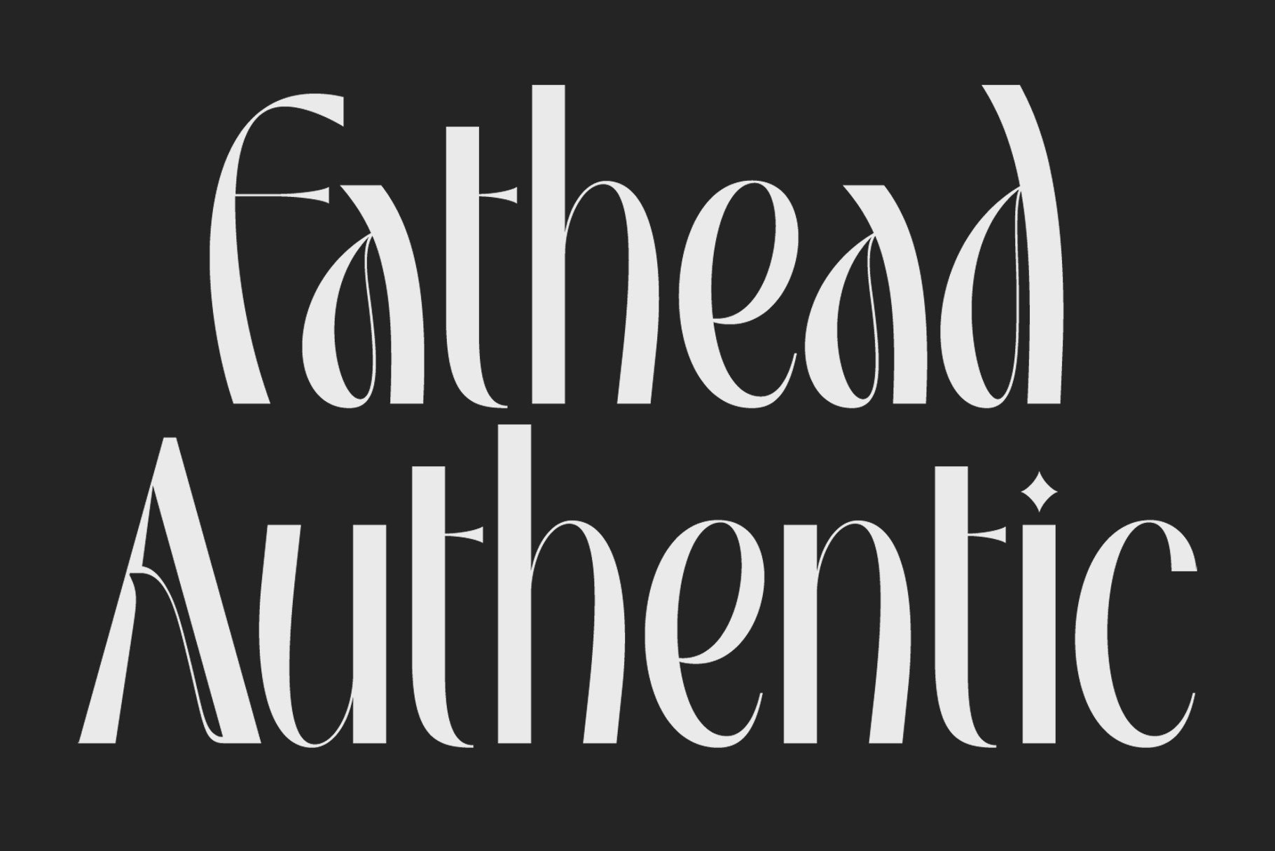 Пример шрифта Fathead Authentic