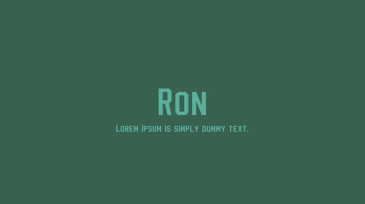 Пример шрифта Ron Regular