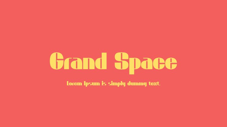 Пример шрифта Grand Space Regular