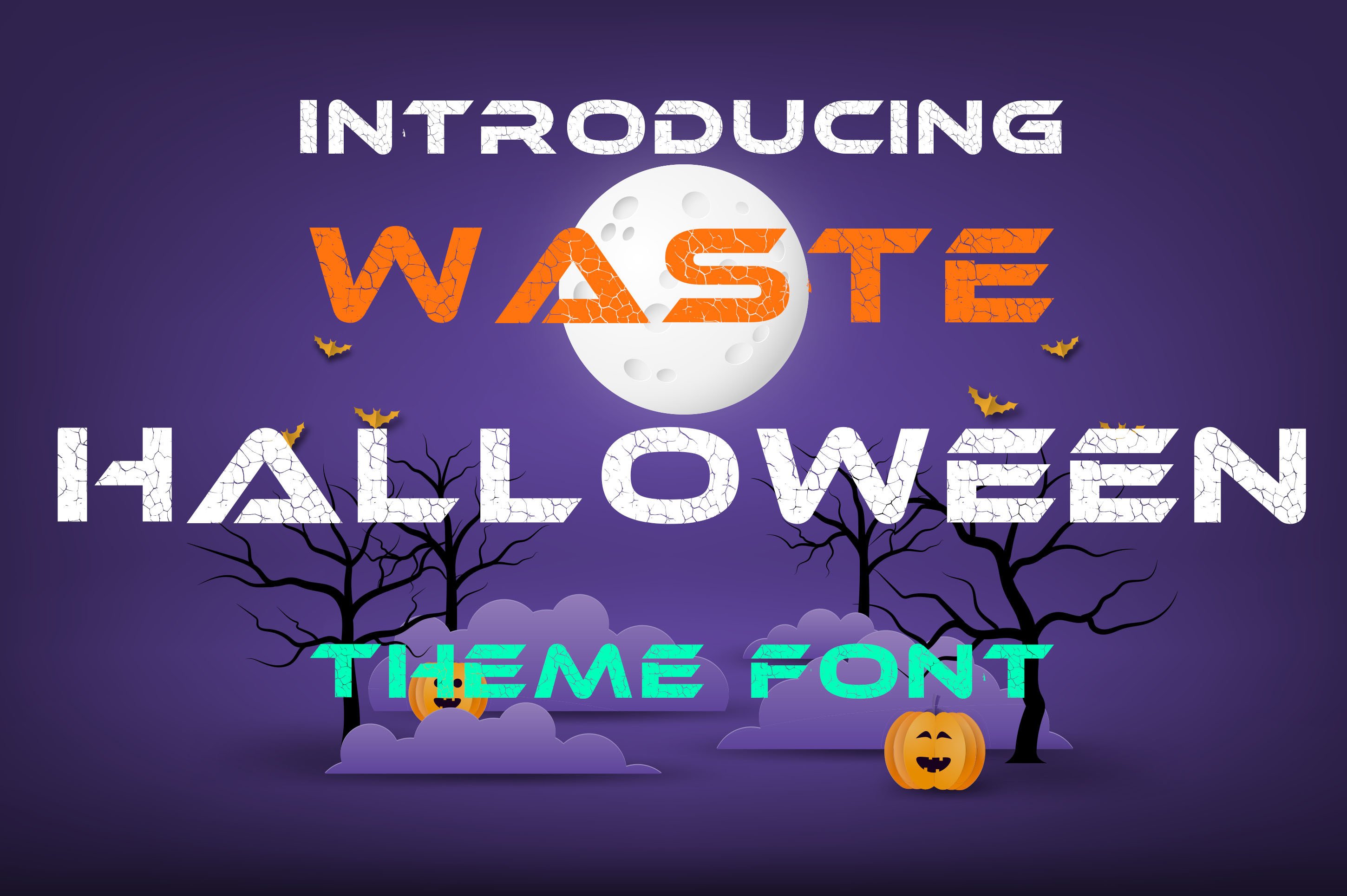 Пример шрифта Halloween Waste