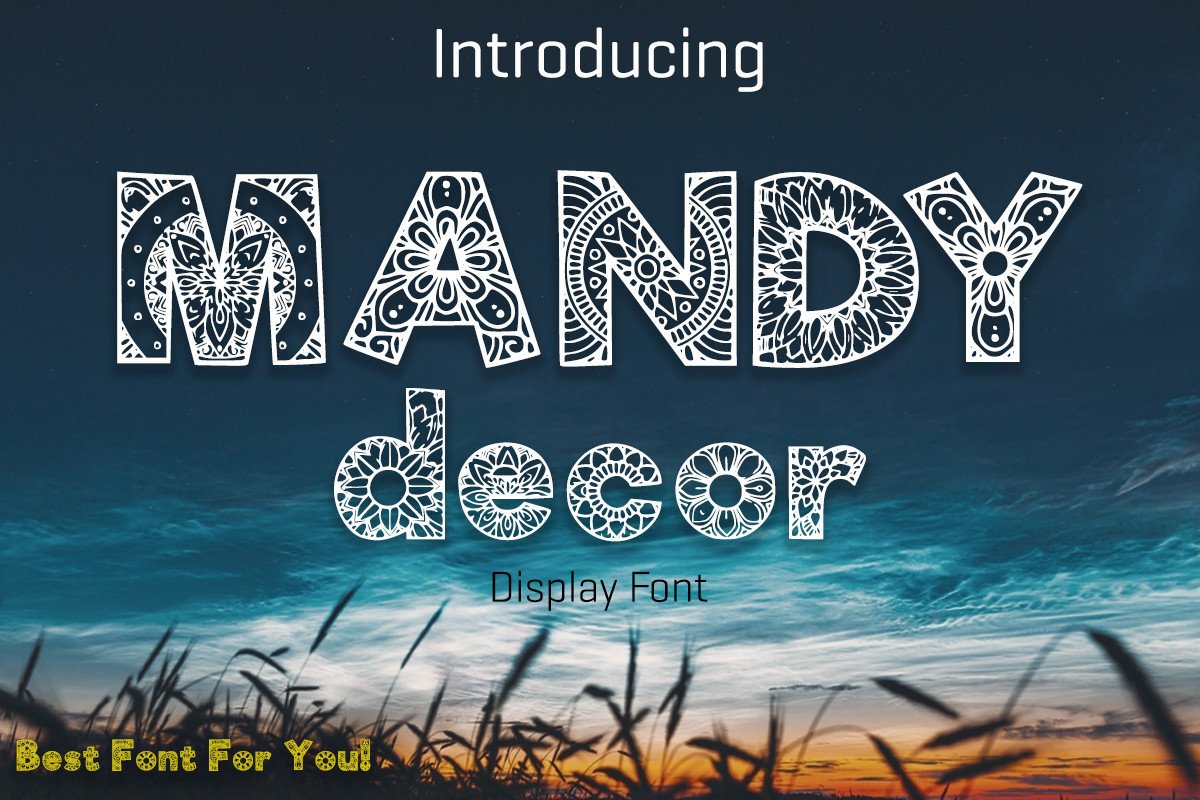 Пример шрифта Mandy Decor
