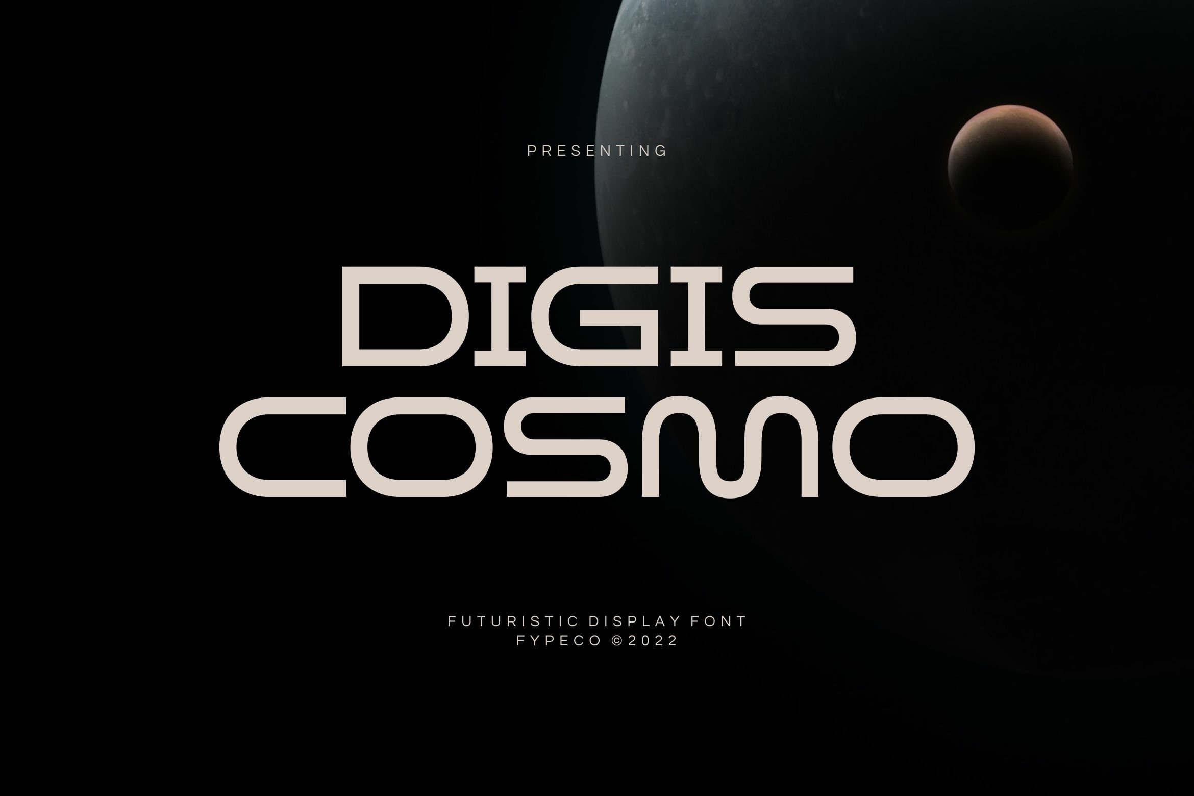 Пример шрифта Digis Cosmo