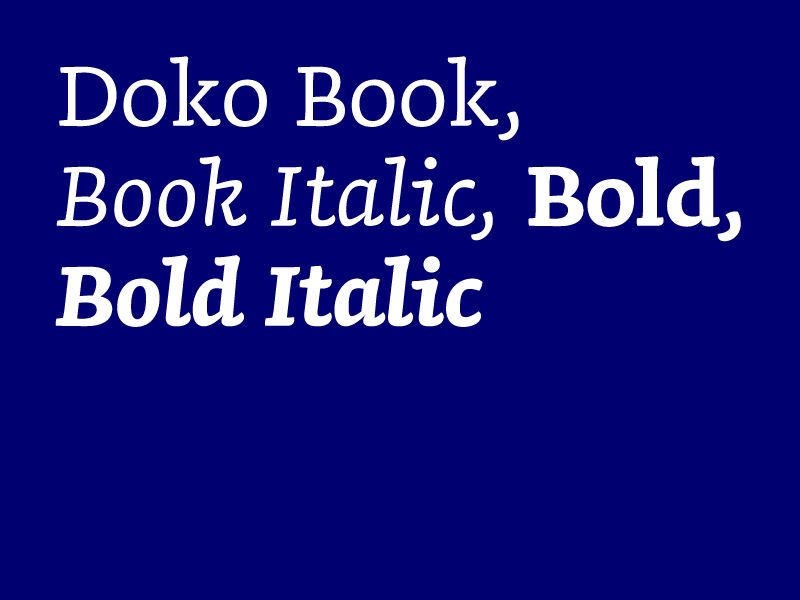 Пример шрифта Doko Book