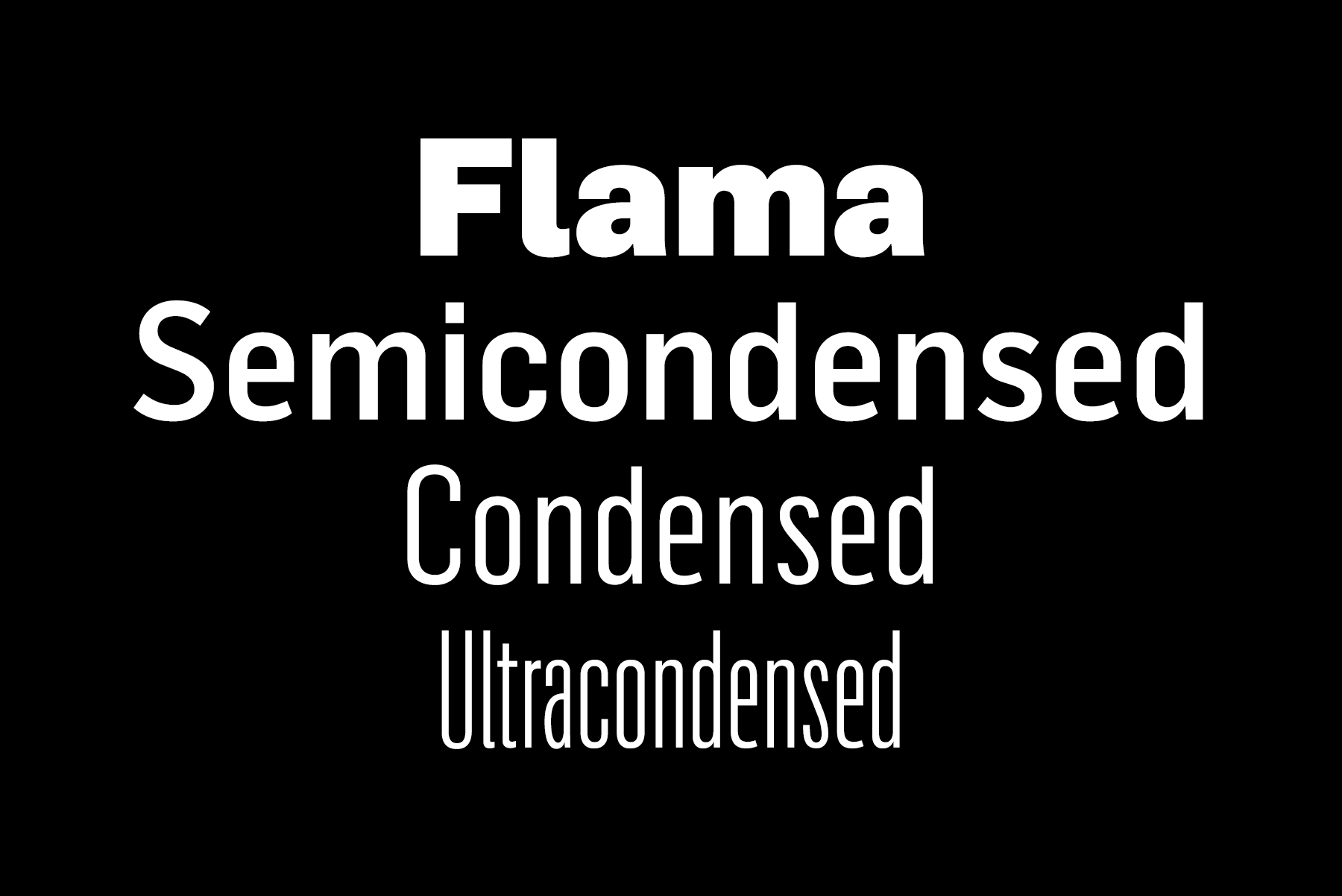 Пример шрифта Flama Condensed Thin
