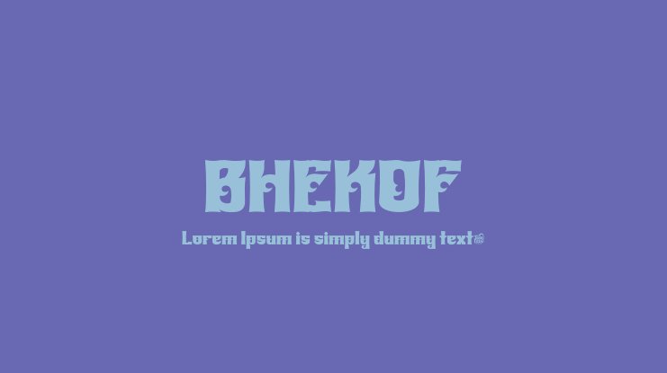 Пример шрифта Bhekof