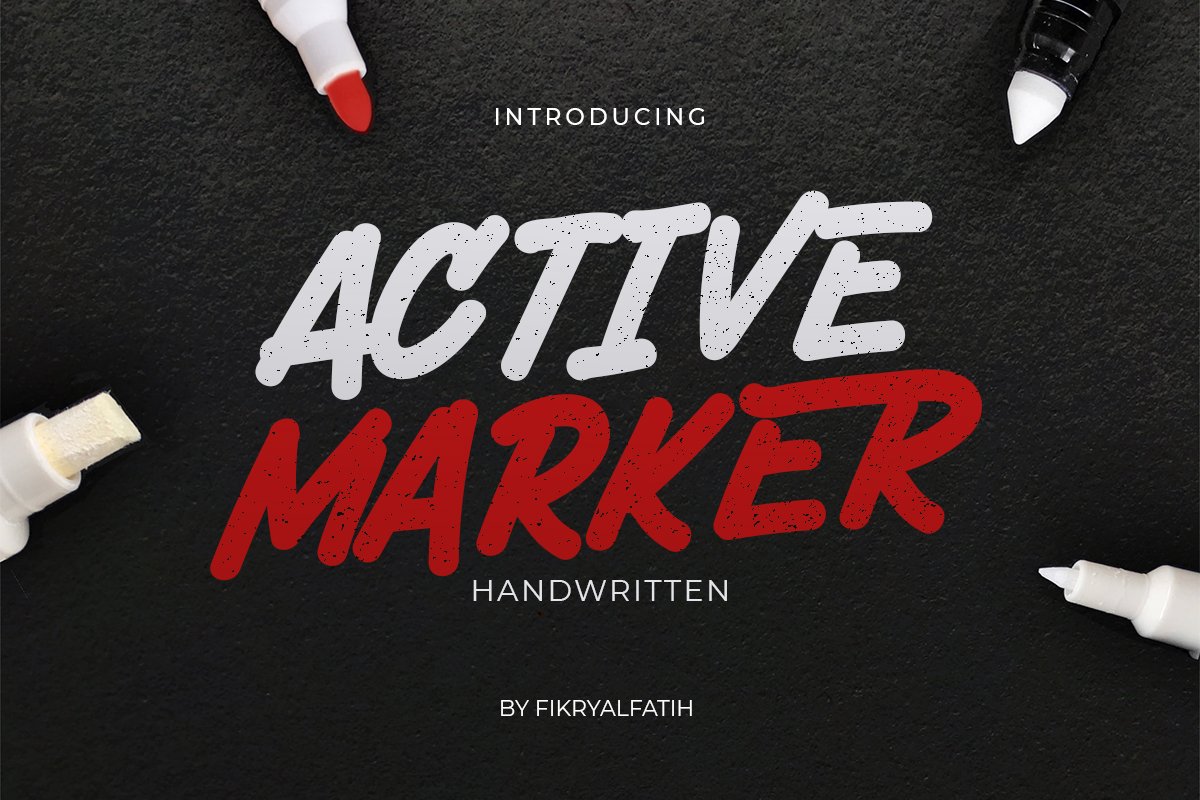 Пример шрифта Active Marker