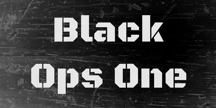 Пример шрифта Black Ops Italic