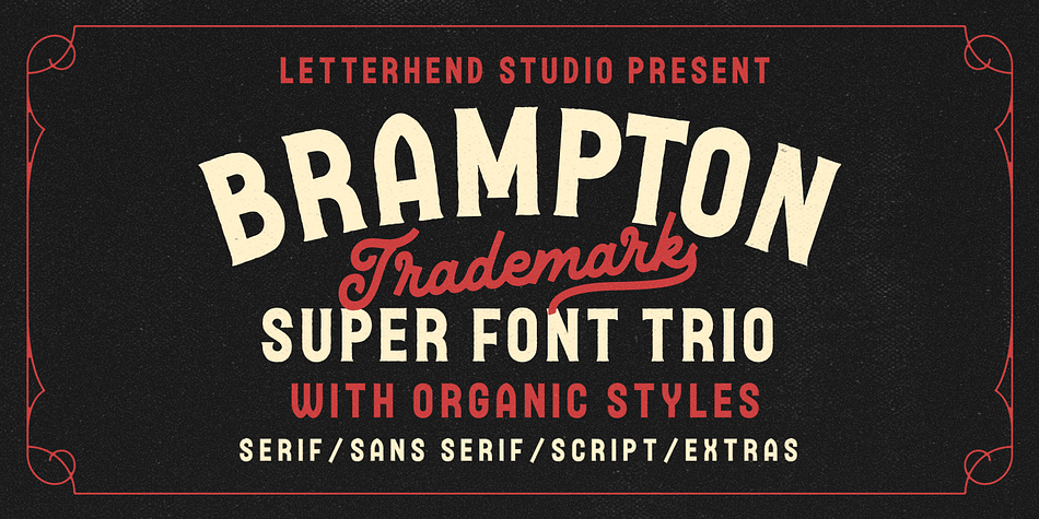 Пример шрифта Brampton Sans Serif Organic
