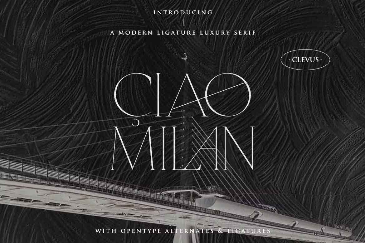 Пример шрифта Ciao Milan Regular
