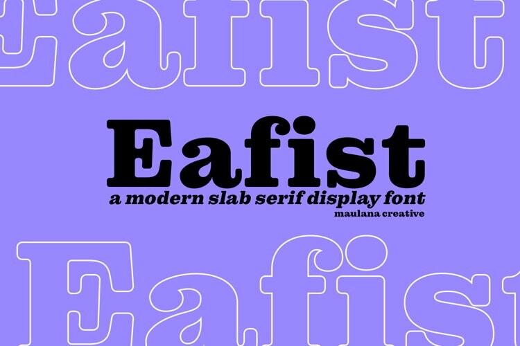 Пример шрифта Eafist