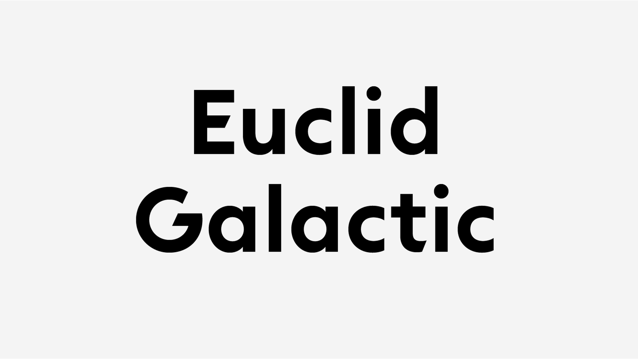 Пример шрифта Euclid Galactic