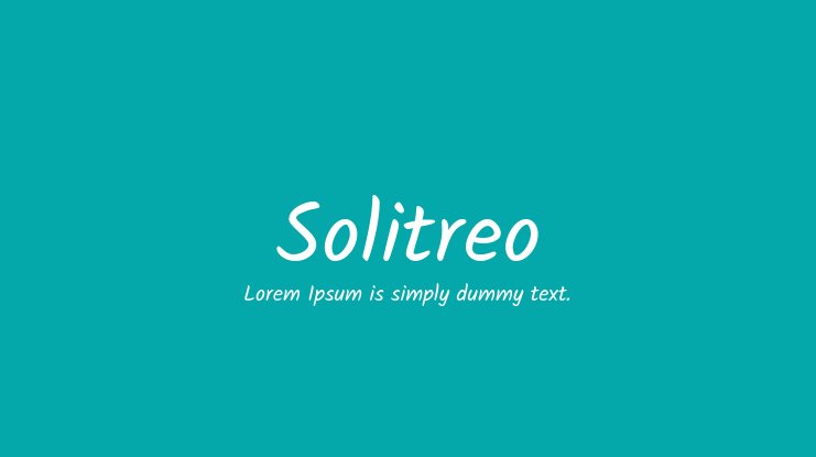Пример шрифта Solitreo