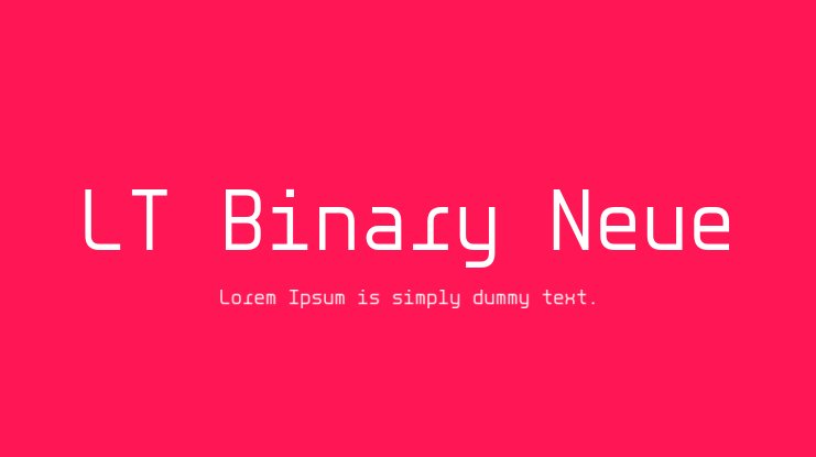 Пример шрифта LT Binary Neue Bold