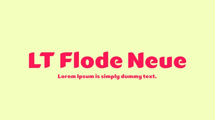 Пример шрифта LT Flode Neue Regular