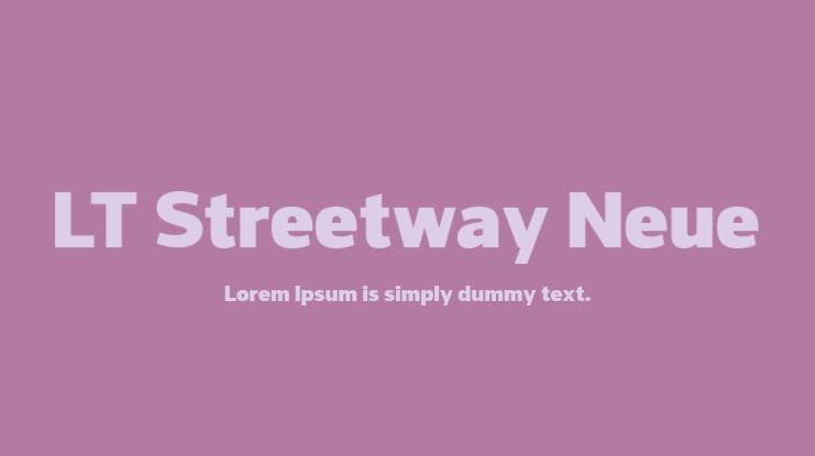 Пример шрифта LT Streetway Neue