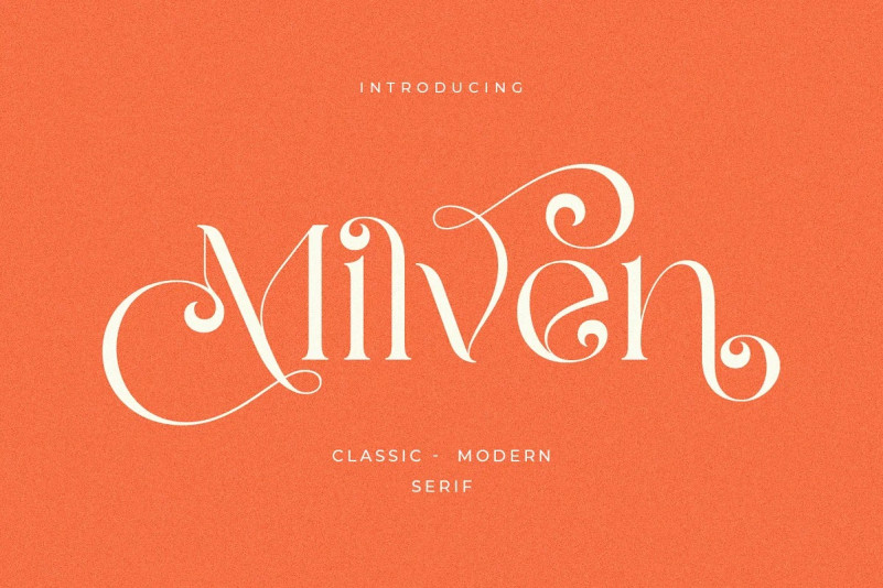 Пример шрифта Milven