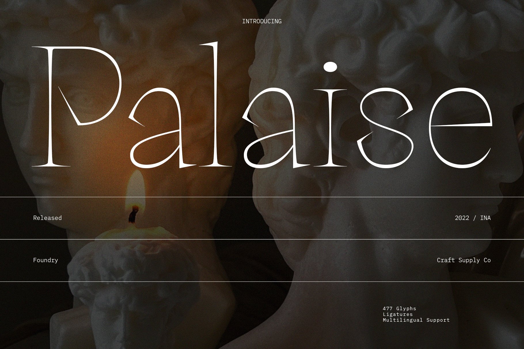 Пример шрифта Palaise
