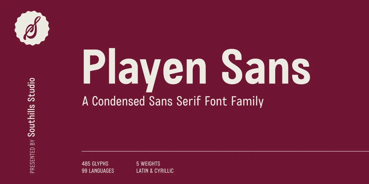 Пример шрифта Playen Sans