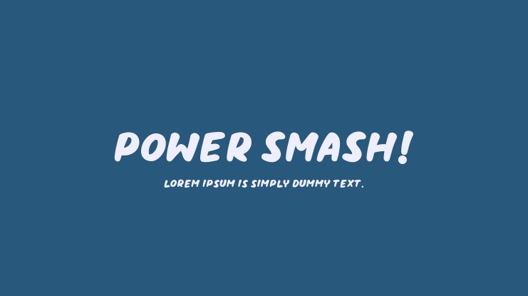 Пример шрифта Power Smash