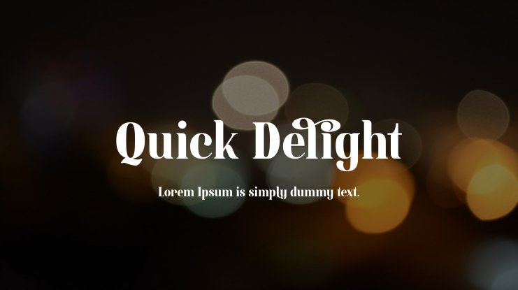 Пример шрифта Quick Delight