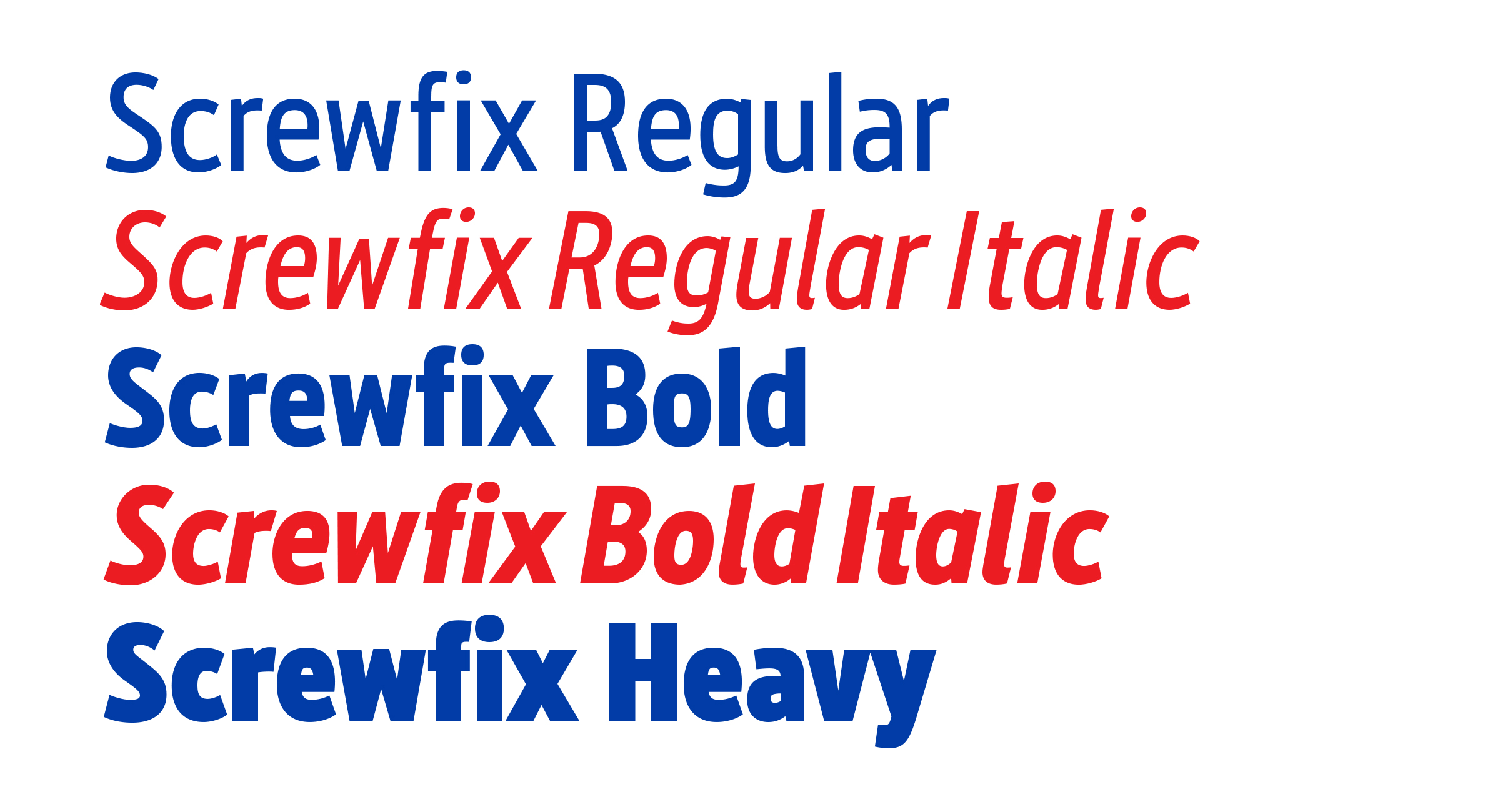 Пример шрифта Screwfix Regular