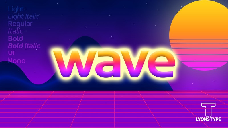 Пример шрифта The Wave Sans