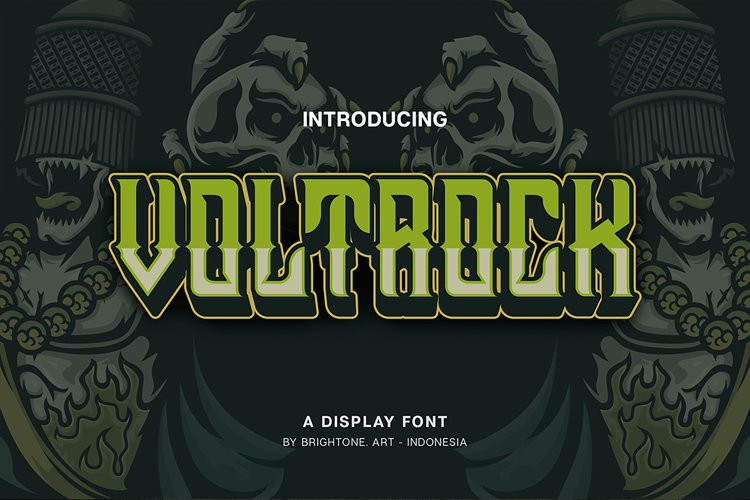 Пример шрифта Voltrock