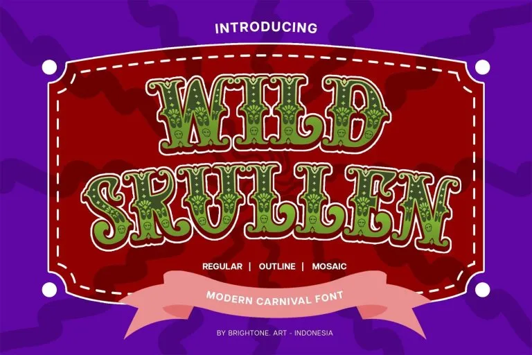 Пример шрифта Wild Skullen