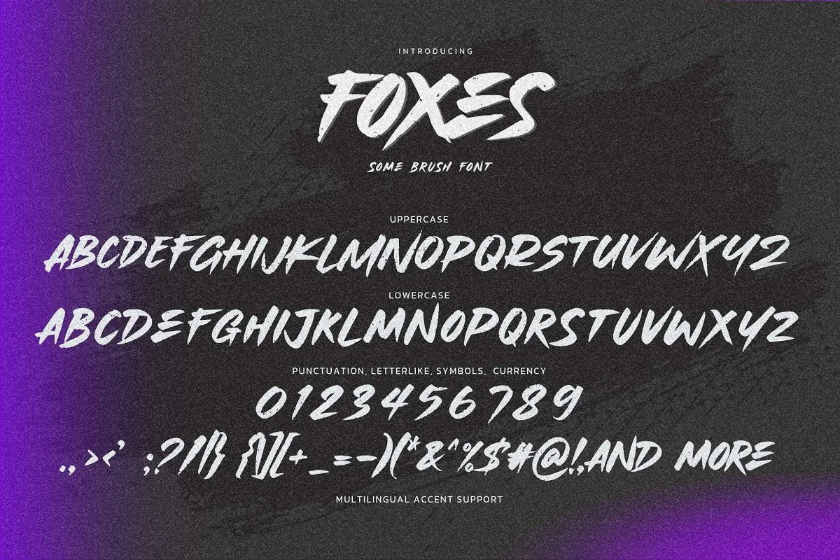 Пример шрифта Foxes Regular