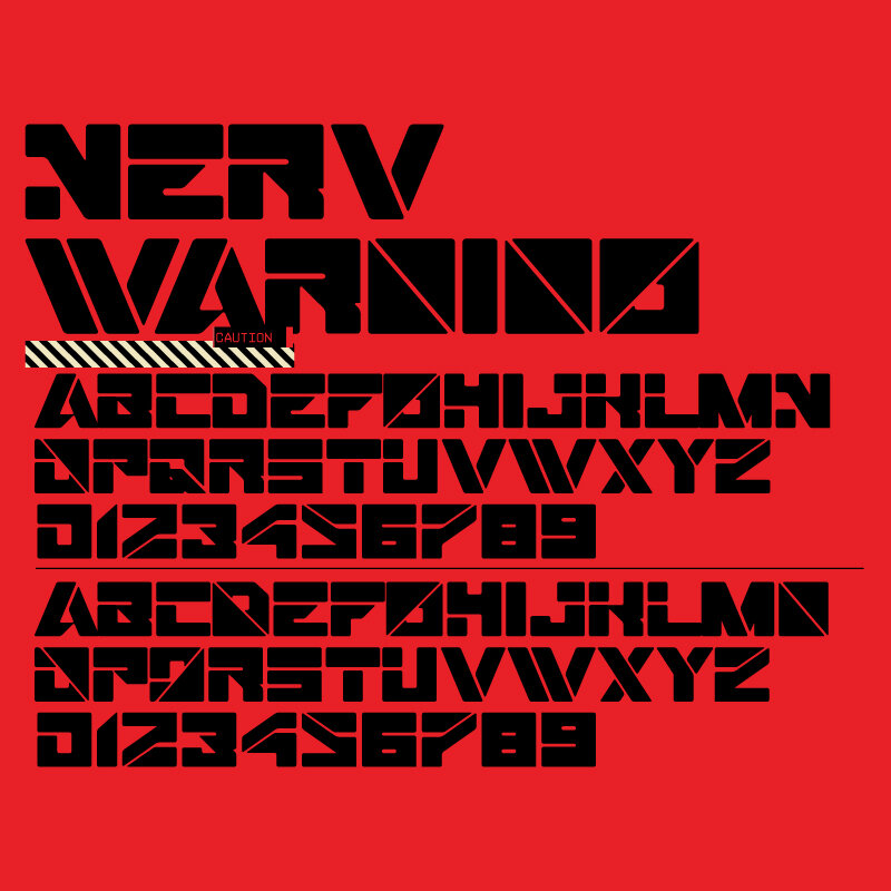 Пример шрифта NERV Warning