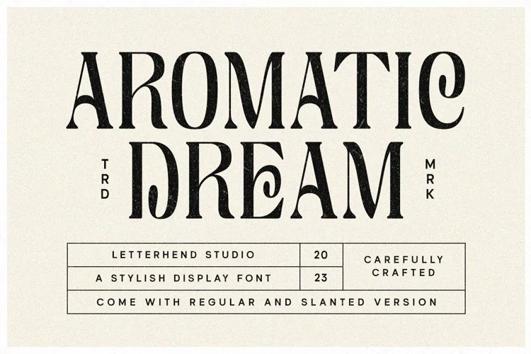 Пример шрифта Aromatic Dream