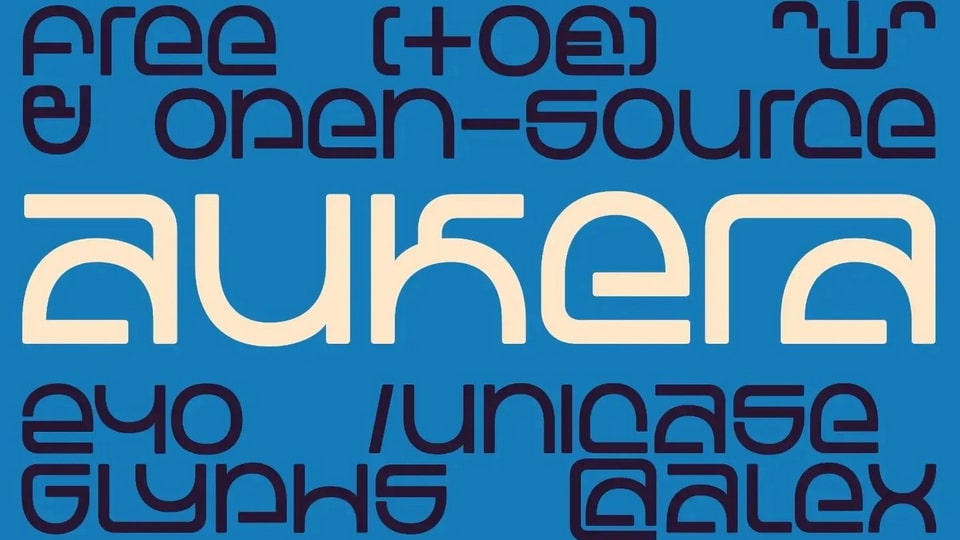Пример шрифта Aukera